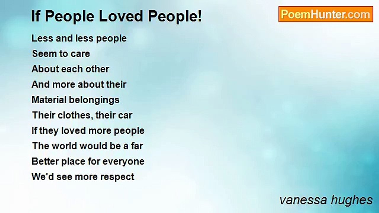 vanessa hughes - If People Loved People!