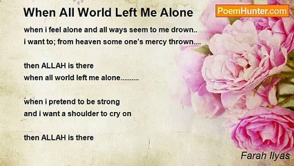 Farah Ilyas - When All World Left Me Alone
