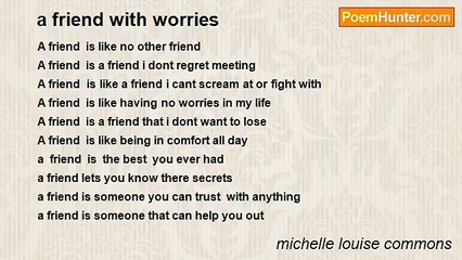michelle louise commons - a friend with worries