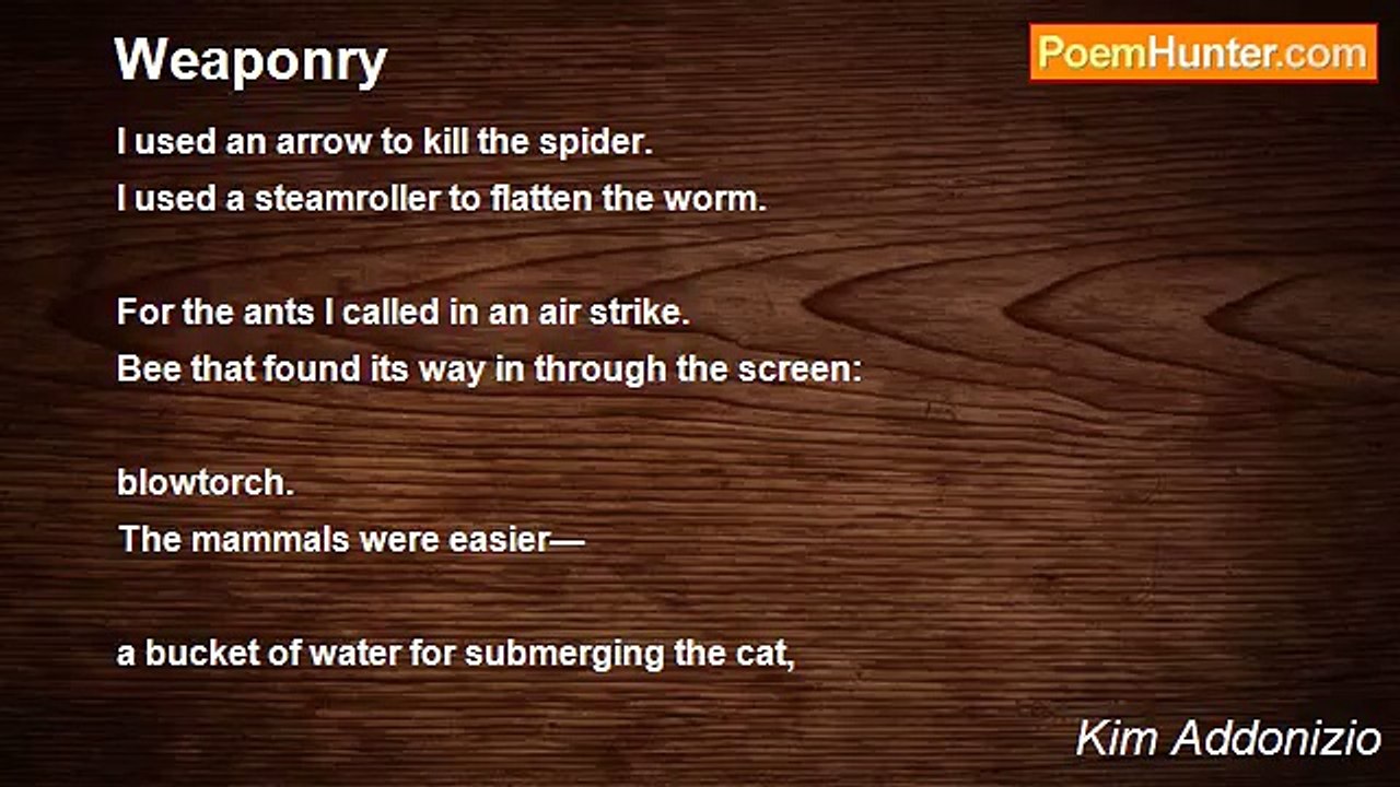 Kim Addonizio - Weaponry