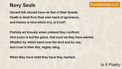Is It Poetry - Navy Seals