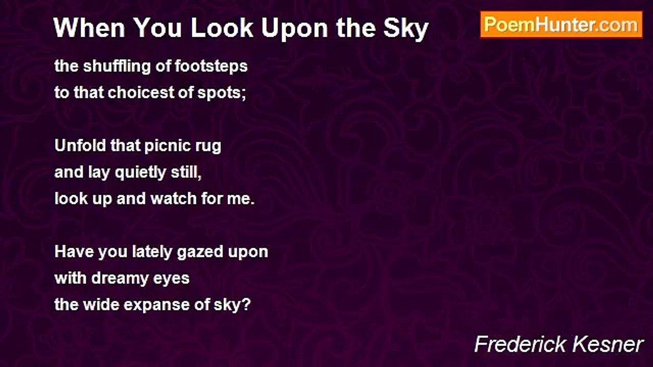 Frederick Kesner - When You Look Upon the Sky