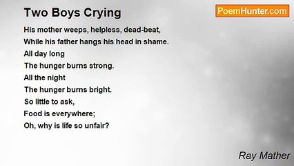 Ray Mather - Two Boys Crying