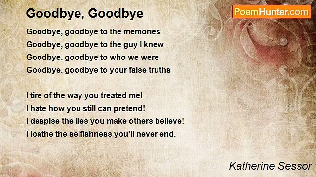 Katherine Sessor - Goodbye, Goodbye