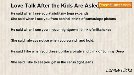 Lonnie Hicks - Love Talk After the Kids Are Asleep