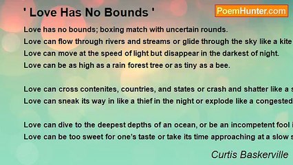 Curtis Baskerville - ' Love Has No Bounds '