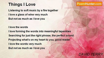 DAVID TERRY - Things I Love
