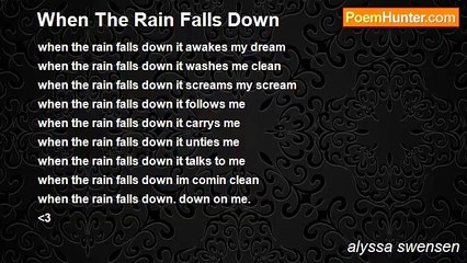 alyssa swensen - When The Rain Falls Down