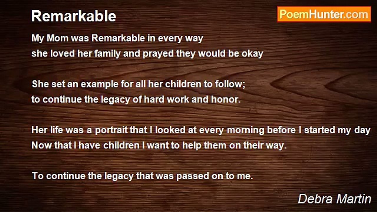 Debra Martin - Remarkable