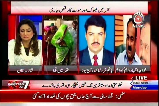 AAJ TV Pakistan At 7 Shazia Khan with MQM Khawaja Izhar Ul Hassan (10 NOV 2014)