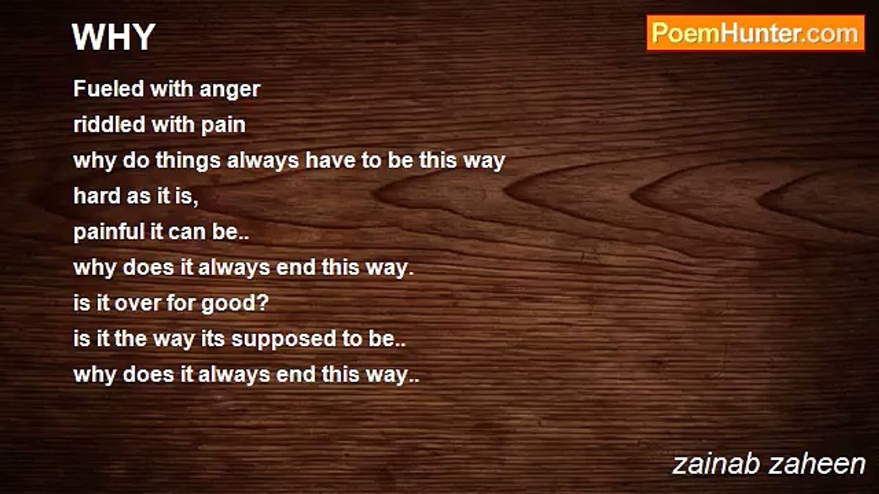 zainab zaheen - WHY