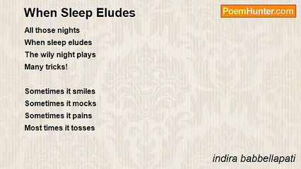indira babbellapati - When Sleep Eludes