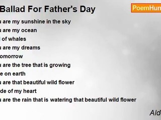 Aldo Kraas - A Ballad For Father's Day