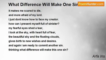 Arfa Iris - What Difference Will Make One Sin?