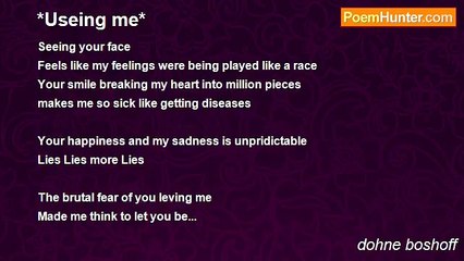 dohne boshoff - *Useing me*