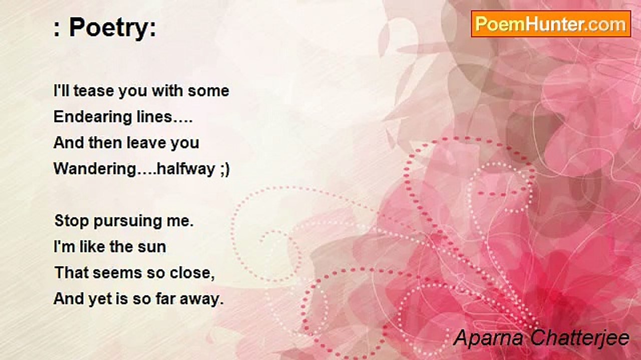 Aparna Chatterjee - : Poetry: