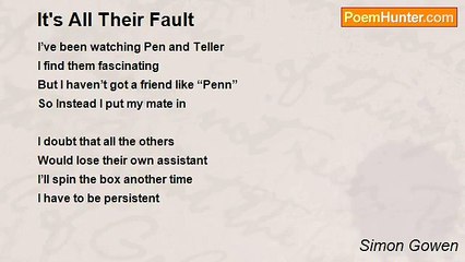 Simon Gowen - It's All Their Fault