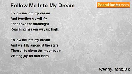 wendy. thopliss - Follow Me Into My Dream