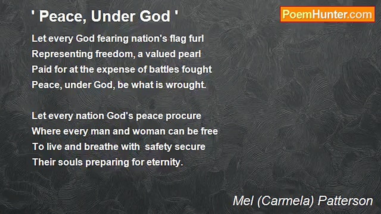 Carmela Patterson - ' Peace, Under God '