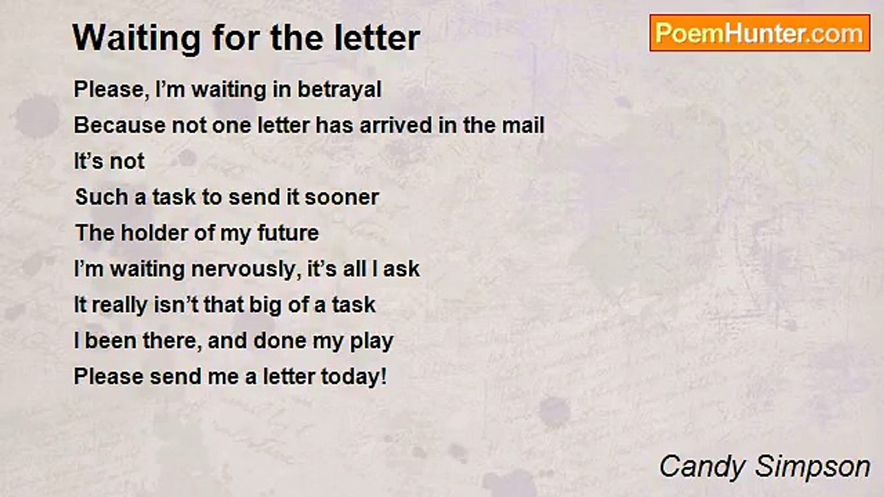 Candy Simpson - Waiting for the letter
