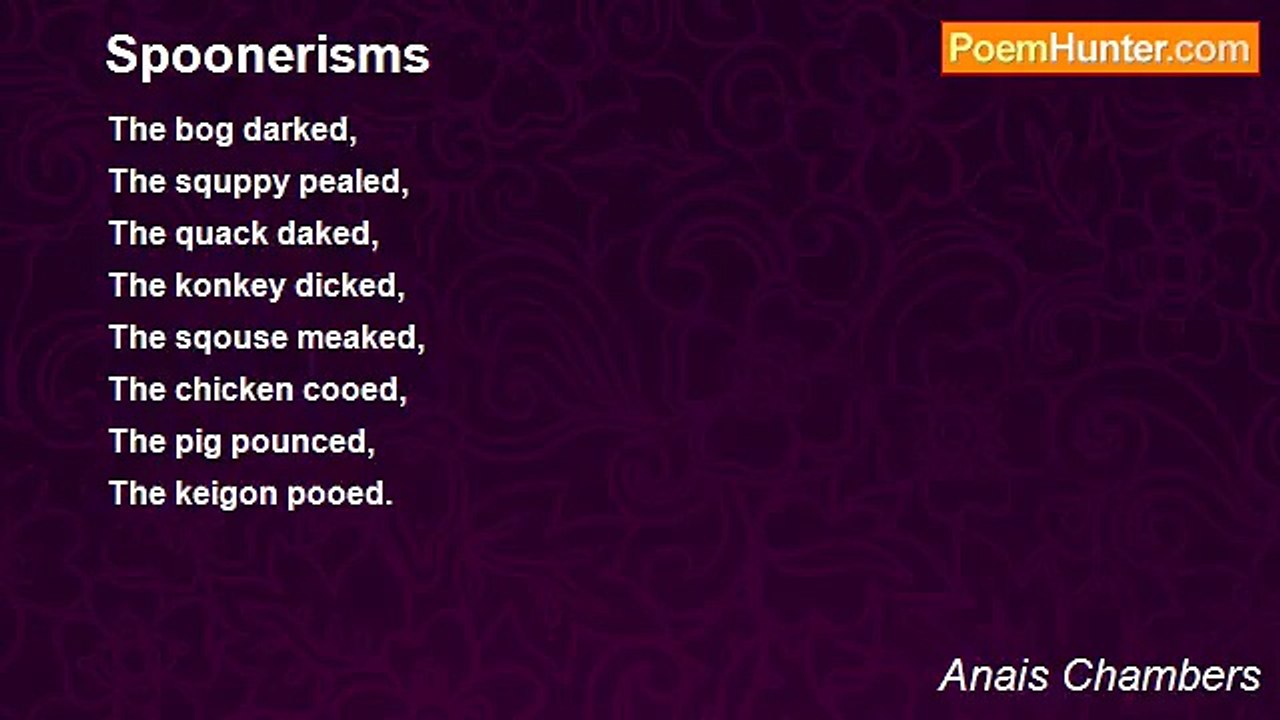 Anais Chambers - Spoonerisms