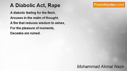 Mohammad Akmal Nazir - A Diabolic Act, Rape