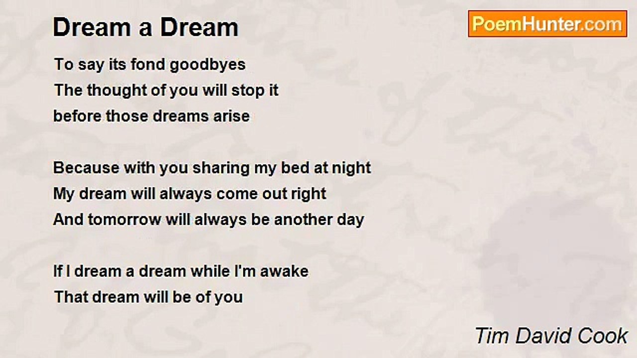 Tim David Cook - Dream a Dream