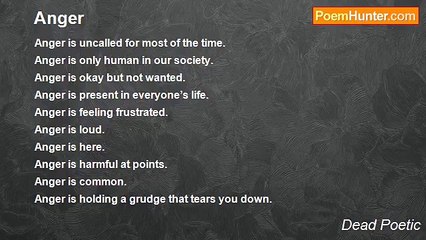Dead Poetic - Anger