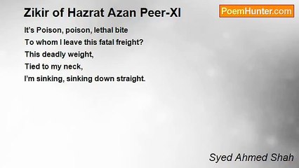 Syed Ahmed Shah - Zikir of Hazrat Azan Peer-XI