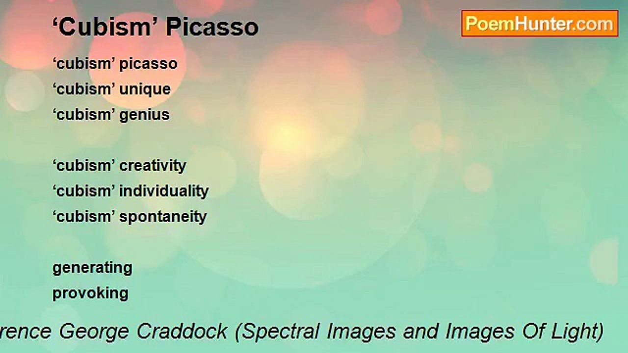 Terence George Craddock (Spectral Images and Images Of Light) - ‘Cubism’ Picasso