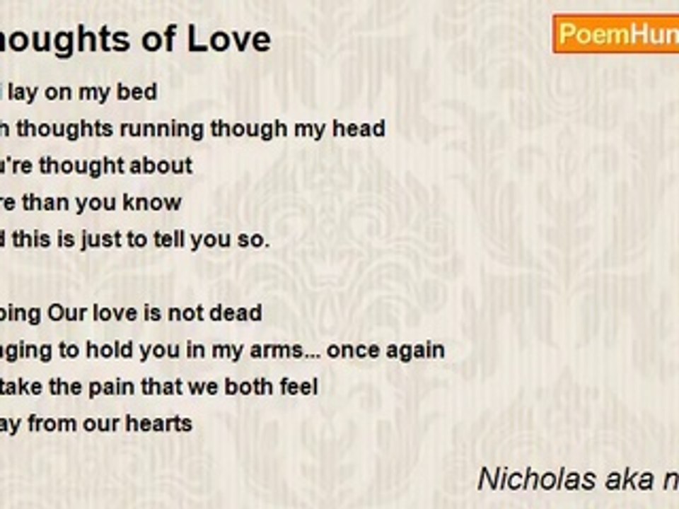 Nicholas aka nick Ord - Thoughts of Love
