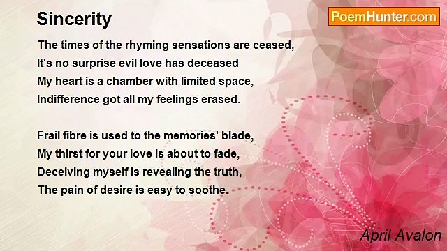 April Avalon - Sincerity