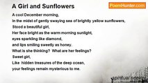 spiritual seeker - A Girl and Sunflowers
