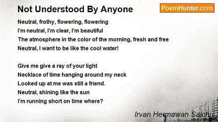 Irvan Hermawan Saichu - Not Understood By Anyone