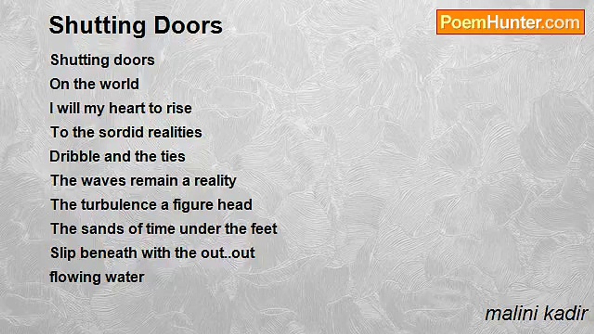 ⁣malini kadir - Shutting Doors