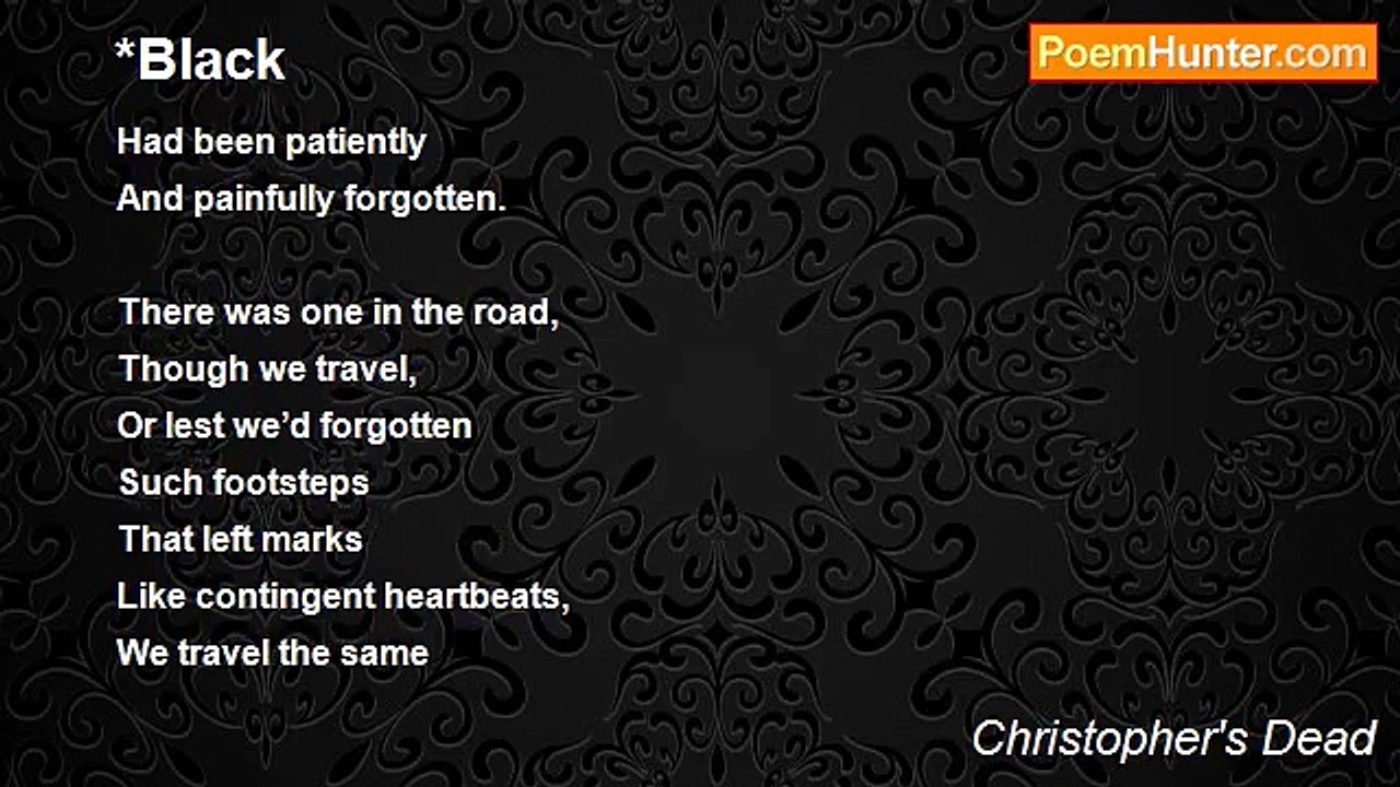 Christopher's Dead - *Black
