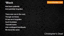 Christopher's Dead - *Black