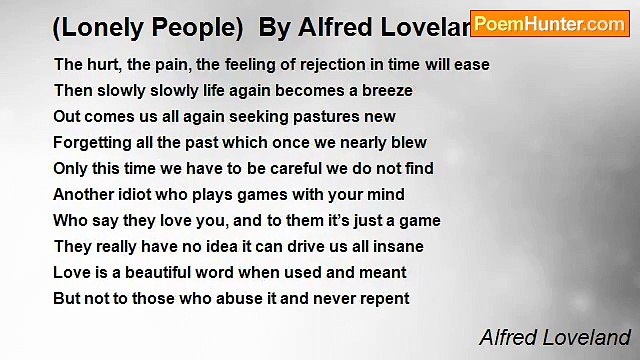 Alfred Loveland - (Lonely People) By Alfred Loveland