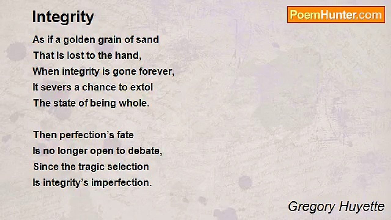 Gregory Huyette - Integrity