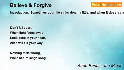 Aqeb Benazir Ibn Minar - Believe & Forgive