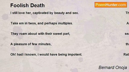 Bernard Onoja - Foolish Death
