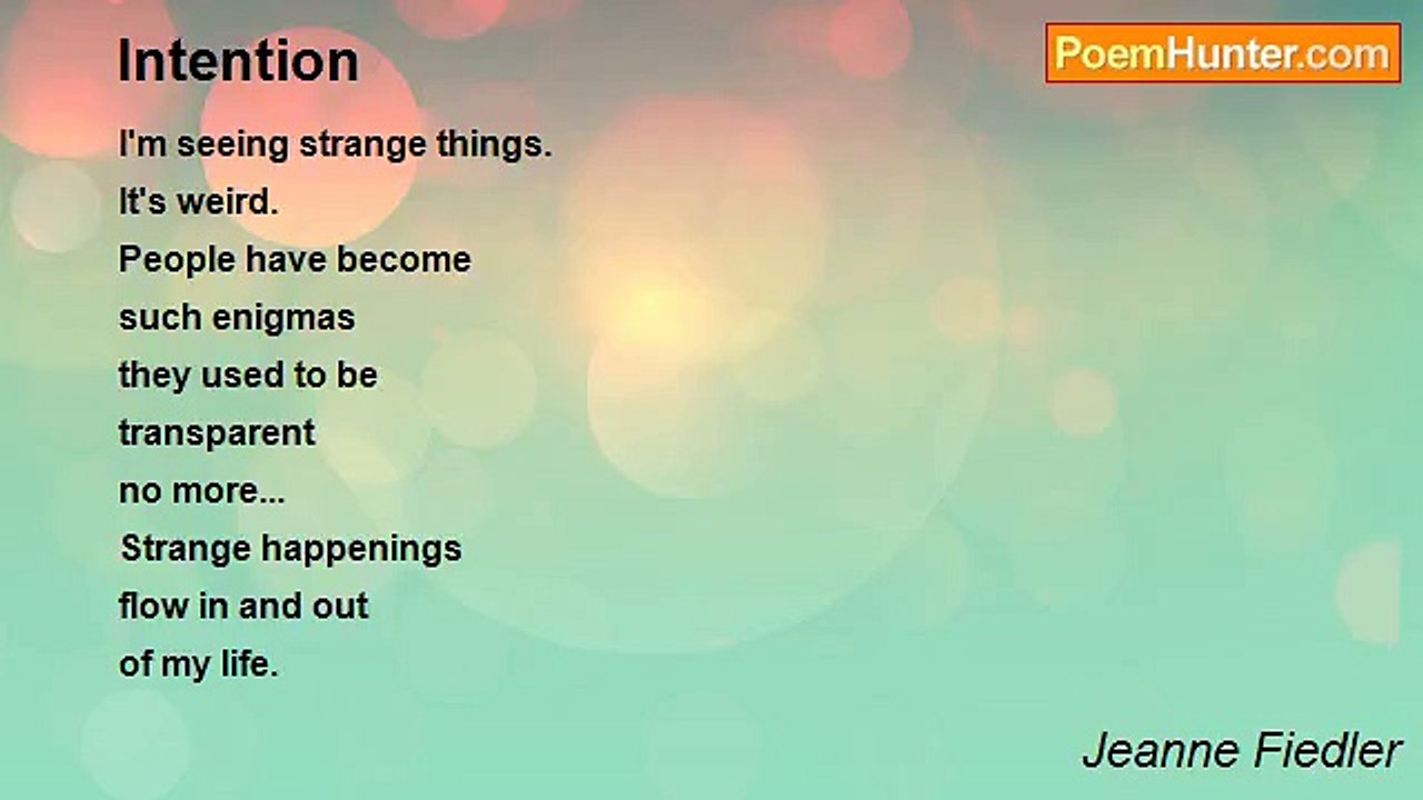 Jeanne Fiedler - Intention