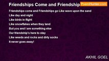AKHIL GOEL - Friendships Come and Friendships Go