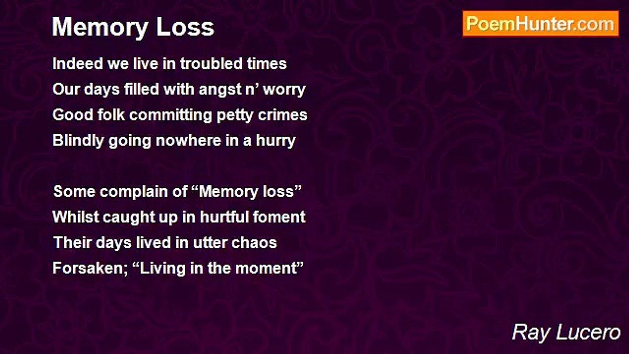 Ray Lucero - Memory Loss
