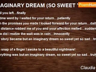 Claudia Nkhata - IMAGINARY DREAM (SO SWEET YET SO SAD)