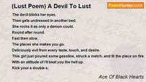 Ace Of Black Hearts - (Lust Poem) A Devil To Lust