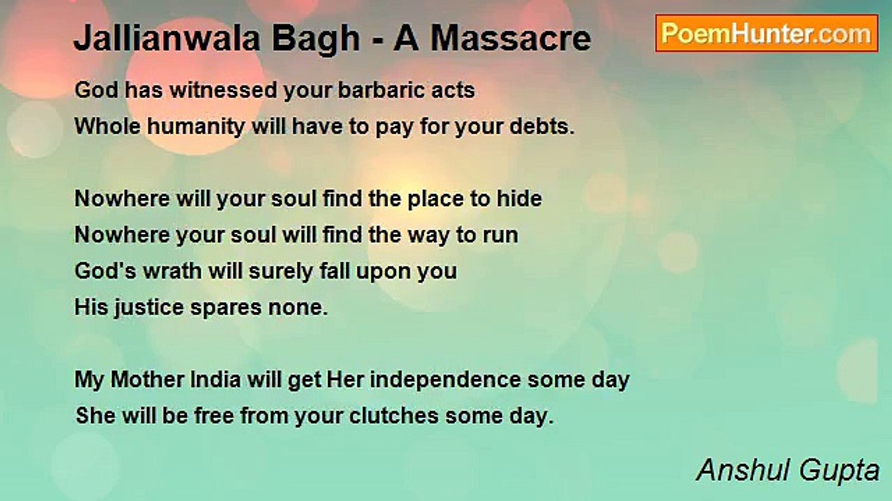Anshul Gupta - Jallianwala Bagh - A Massacre