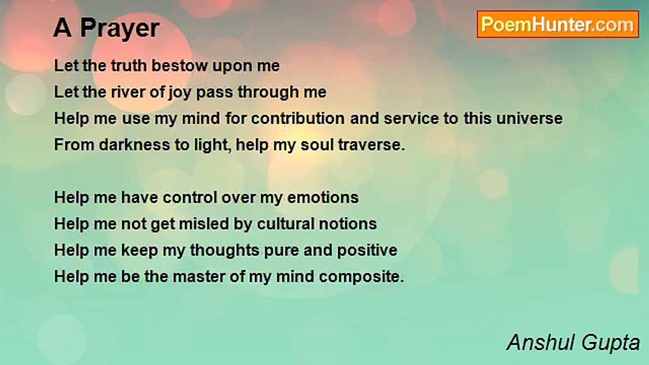 Anshul Gupta - A Prayer