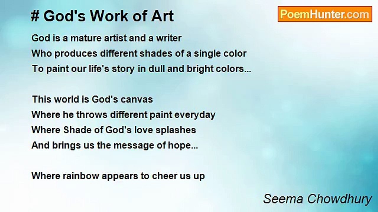 Seema Chowdhury - God's Work of Art