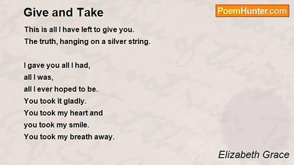 Elizabeth Grace - Give and Take